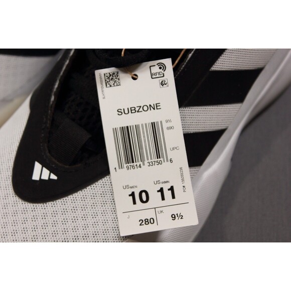 ADIDAS Basketball New Men's Black White Lace Up Subzone Shoes IH5840 Size 10 - Picture 2 of 9